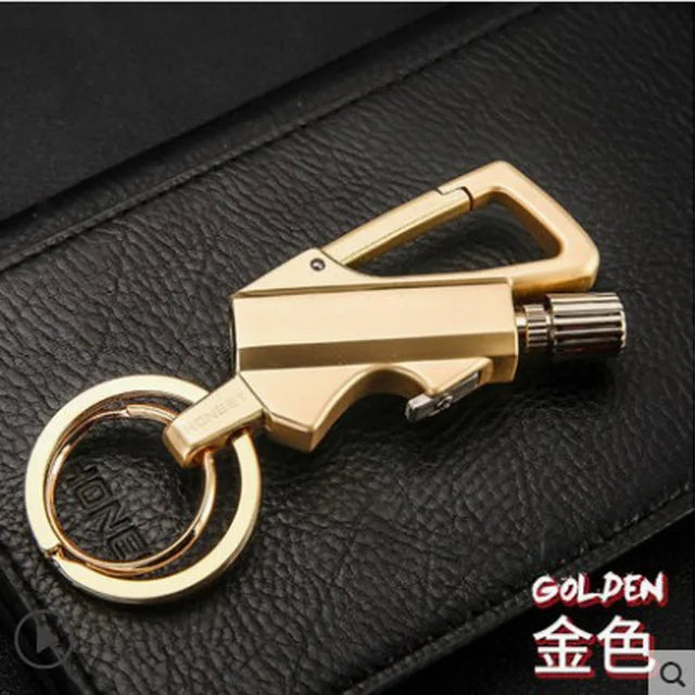 Honest Carabiner Permanent Match Lighter Striker Waterproof Outdoor Survival Tool Keychain Flint Fire Starter Petrol Camping