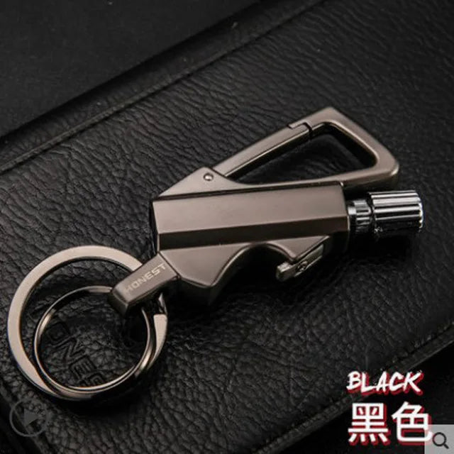 Honest Carabiner Permanent Match Lighter Striker Waterproof Outdoor Survival Tool Keychain Flint Fire Starter Petrol Camping