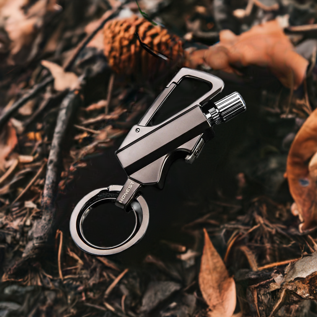 Honest Carabiner Permanent Match Lighter Striker Waterproof Outdoor Survival Tool Keychain Flint Fire Starter Petrol Camping